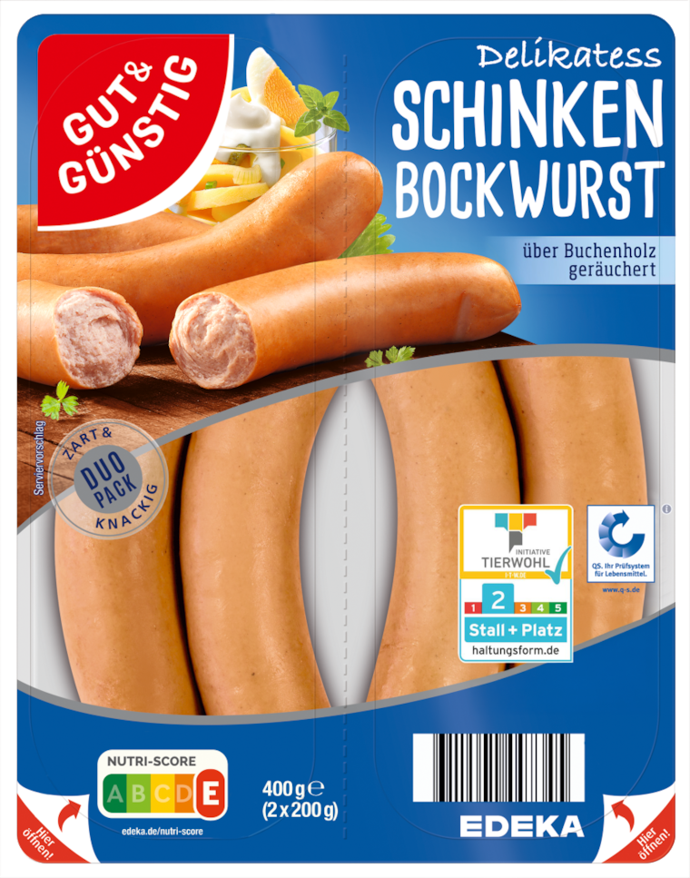 GUT&GÜNSTIG Delikatess Schinkenbockwurst