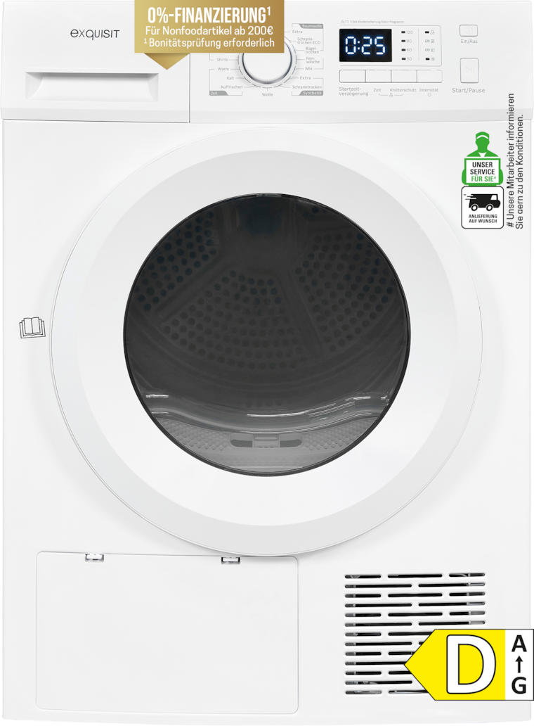 Exquisit "TWP1001-030D" Wärmepumpentrockner