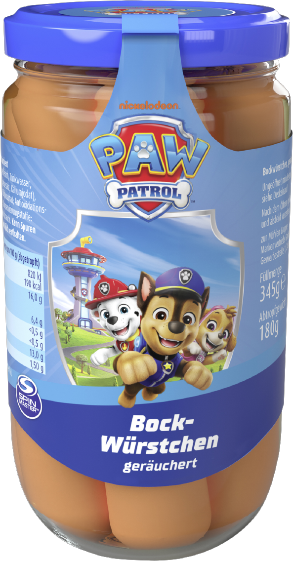 Paw Patrol Bockwürstchen oder Cocktailwürstchen