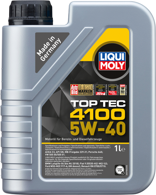 LIQUI MOLY Top-Tec-Motorenöl „4100 5W-40“