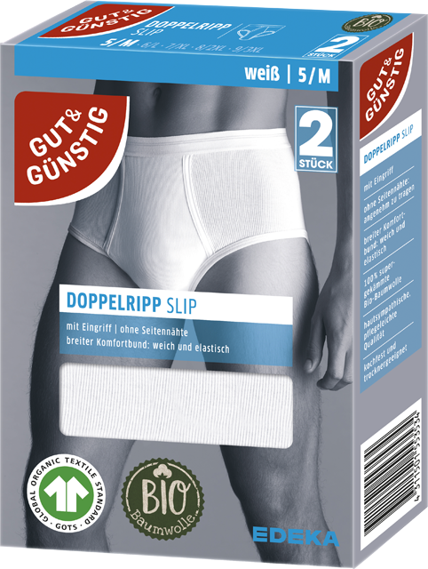 Gut & Günstig Herren Doppelripp-Slip