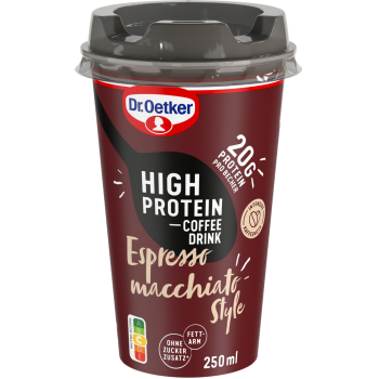 Dr. Oetker High Protein Coffee Drink oder High Protein Shake