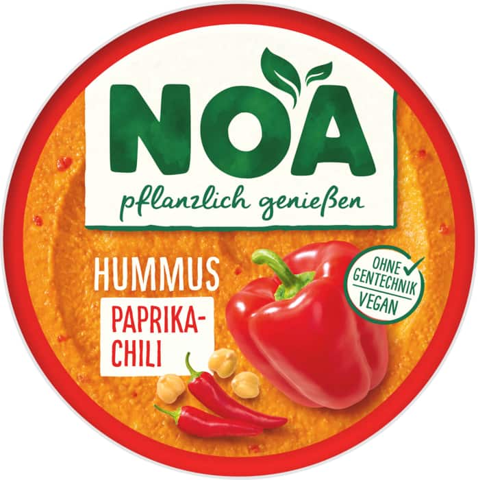 Noa pflanzlich genießen Brotaufstrich oder Hummus