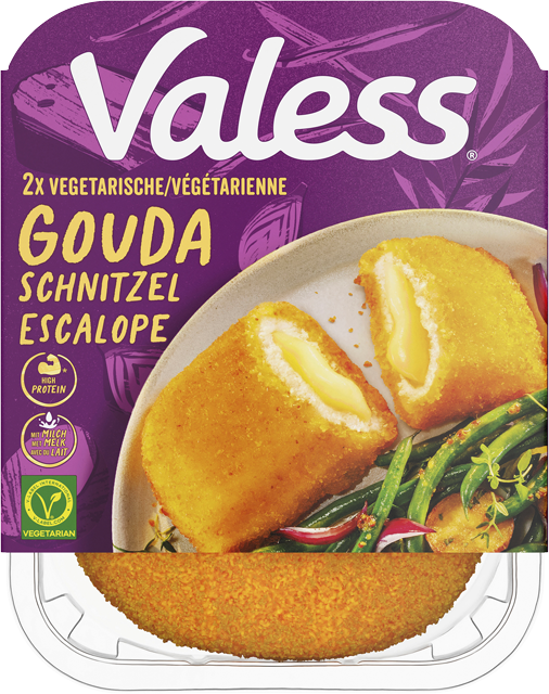 Vegetarisch Valess Schnitzel mit Gouda