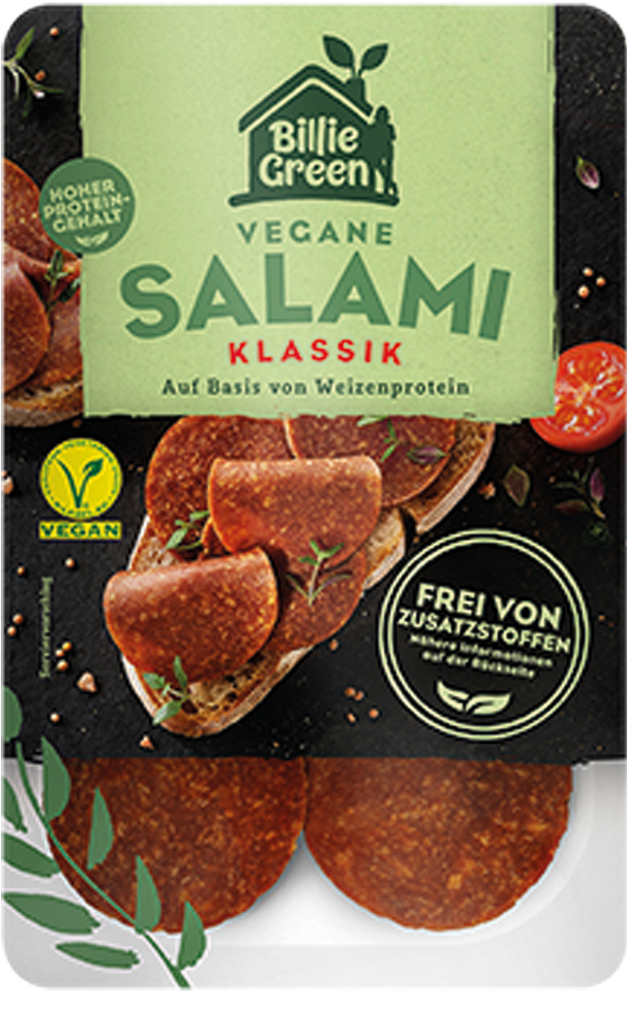 Billie Green Vegane Salami oder Mortadella