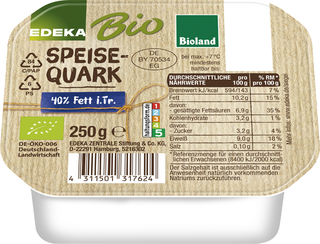 EDEKA Bio Bioland-Speisequark