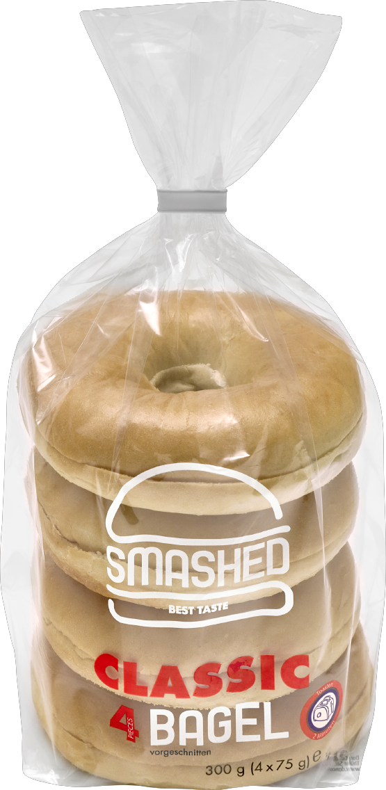 Smashed Bagels Classic, Mehrkorn, Sesam oder Brioche