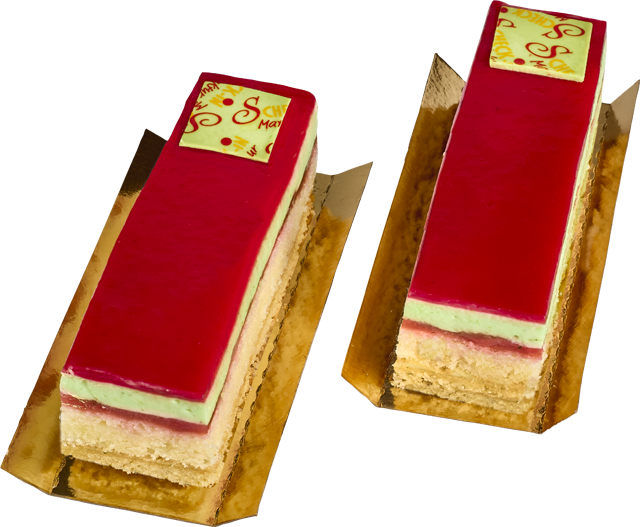Erdbeer-Basilikumschaum-Schnitte