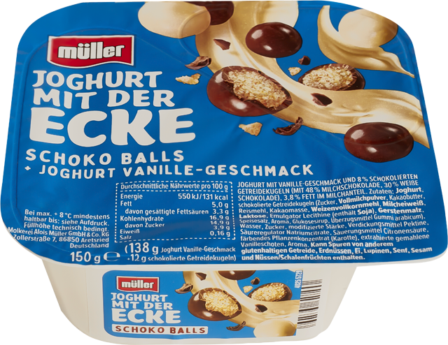 Müller Joghurt mit der Ecke 