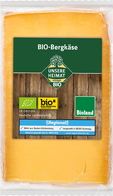Unsere Heimat – echt & gut Bioland-Bergkäse