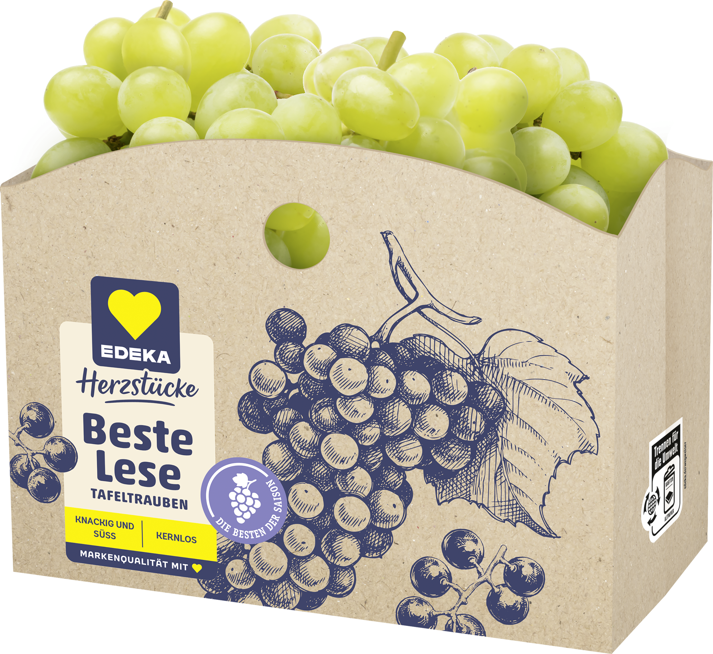 EDEKA Herzstücke Beste Lese Tafeltrauben hell