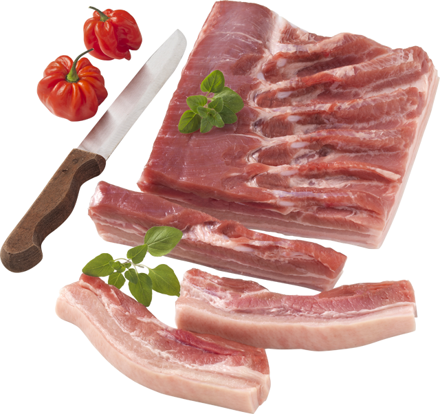 Frischer Schweinebauch