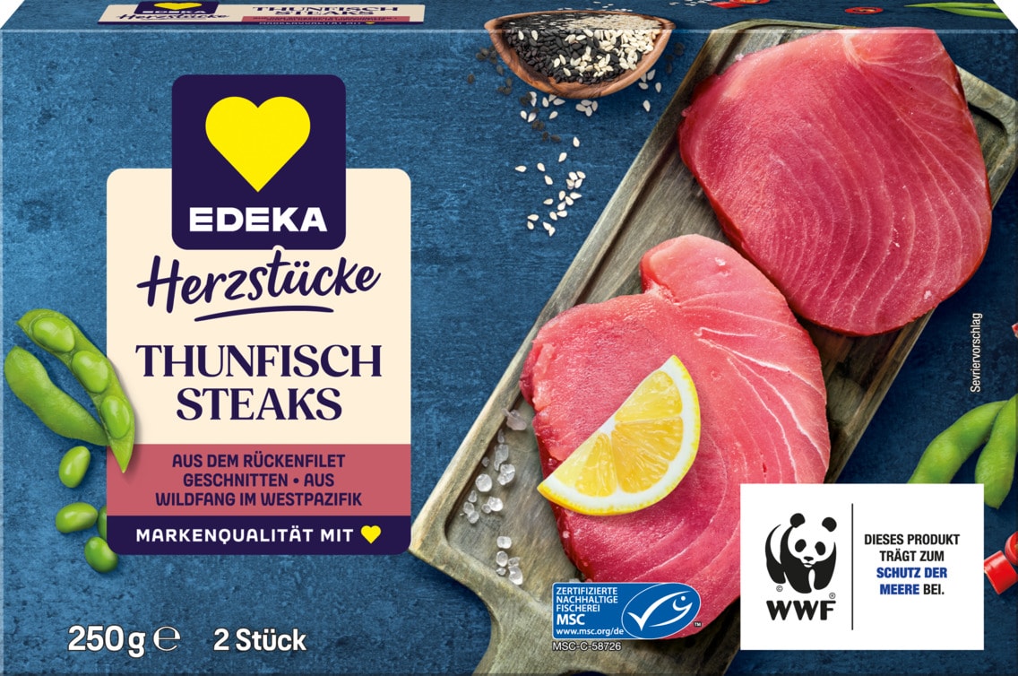 EDEKA Herzstücke MSC Thunfisch Steaks