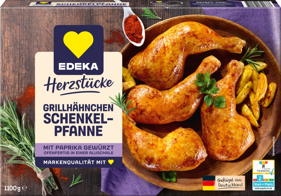 EDEKA Herzstücke Grillhähnchen Schenkelpfanne