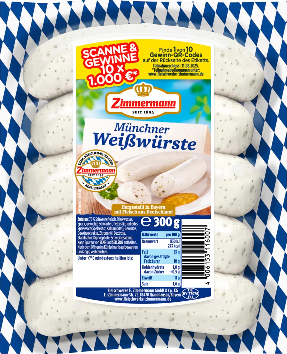Zimmermann Münchner Weißwürste