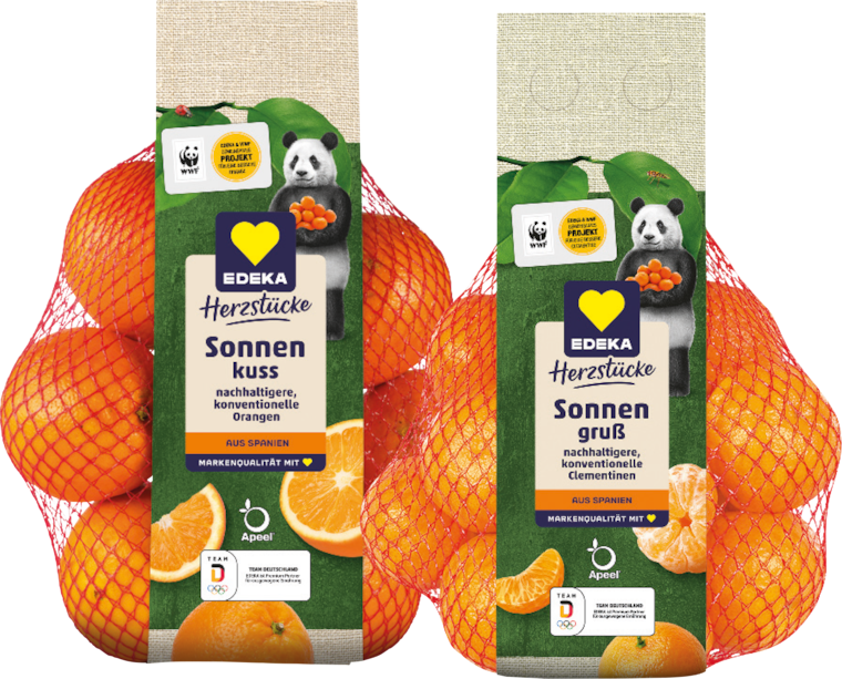 Spanien EDEKA Herzstücke WWF-Clementinen oder WWF-Orangen "Navelinas"