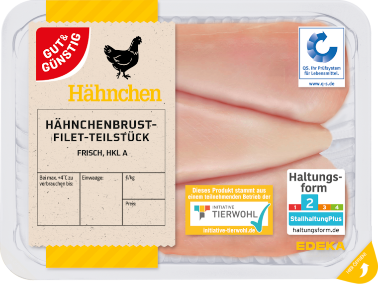 GUT&GÜNSTIG Hähnchen-Brustfilet ohne Haut