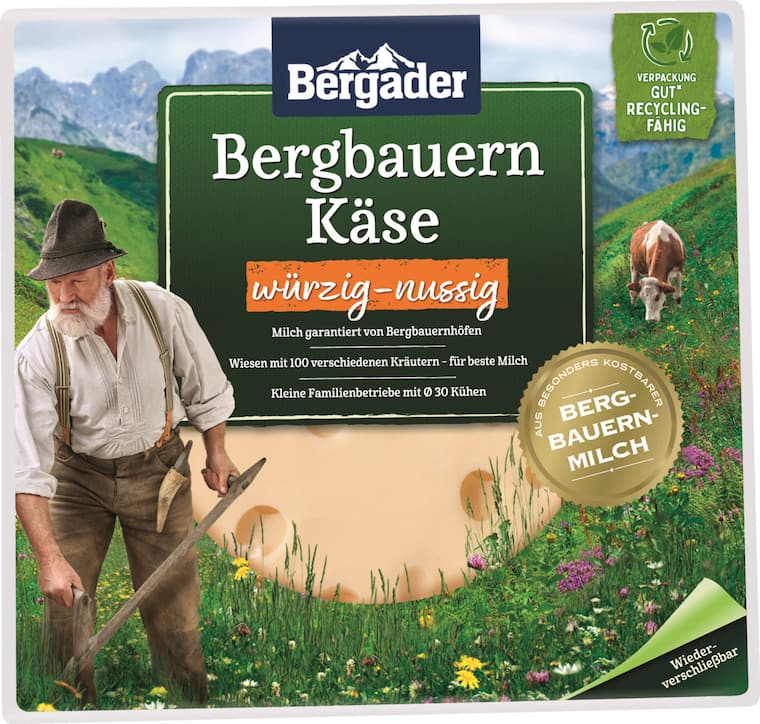 Bergader Bergbauern Käse Scheiben