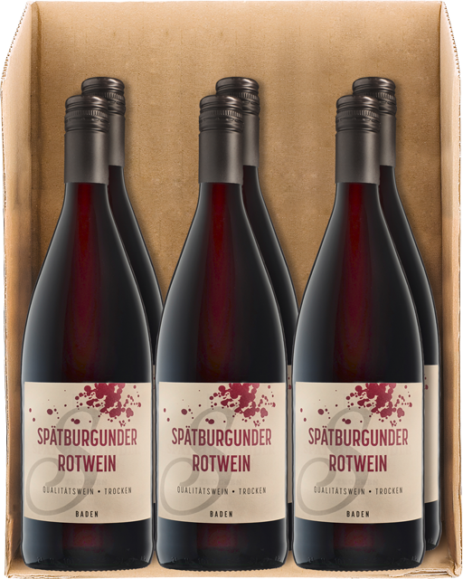 6er Karton Baden Ortenauer Weinkeller Spätburgunder Rotwein 