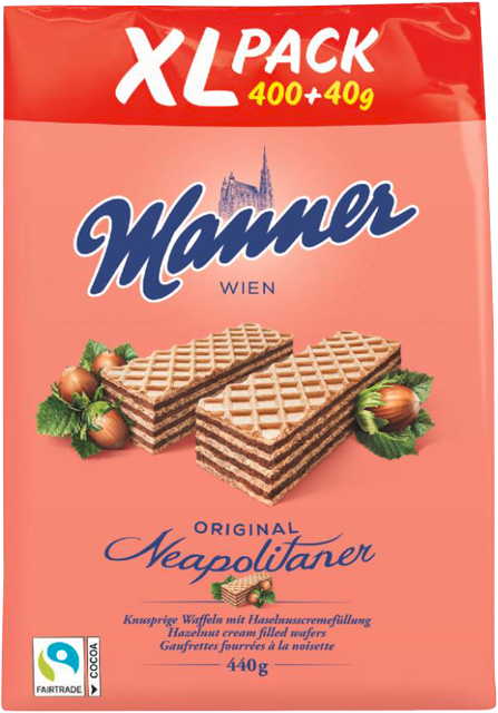 Manner Neapolitaner oder Zitronen Waffeln 