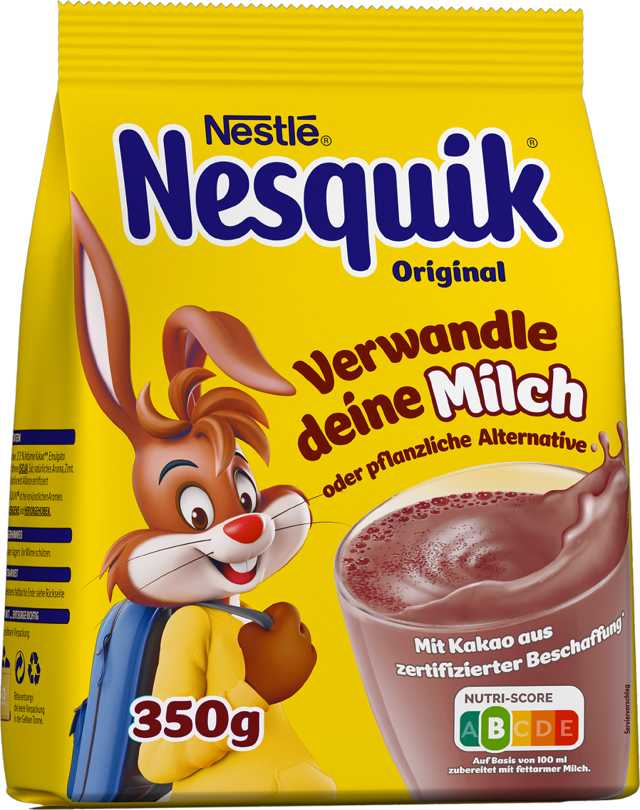 Nesquik kakaohaltiges Getränkepulver oder Milk Mix Frucht