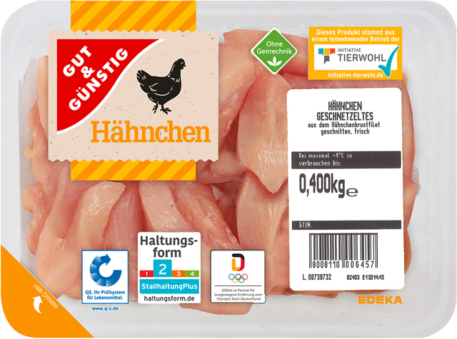 Gut & Günstig Hähnchengeschnetzeltes 
