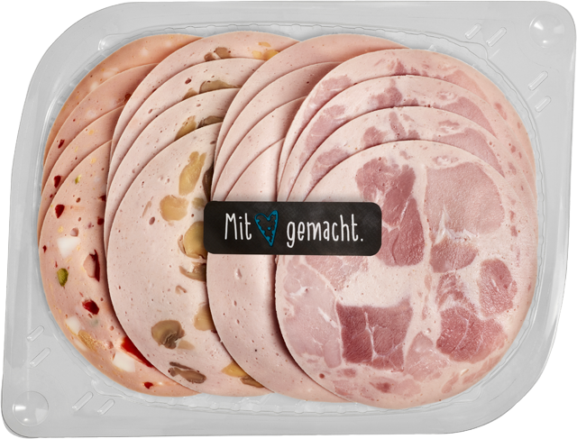 Mit Herz gemacht: Brühwurst-Aufschnitt