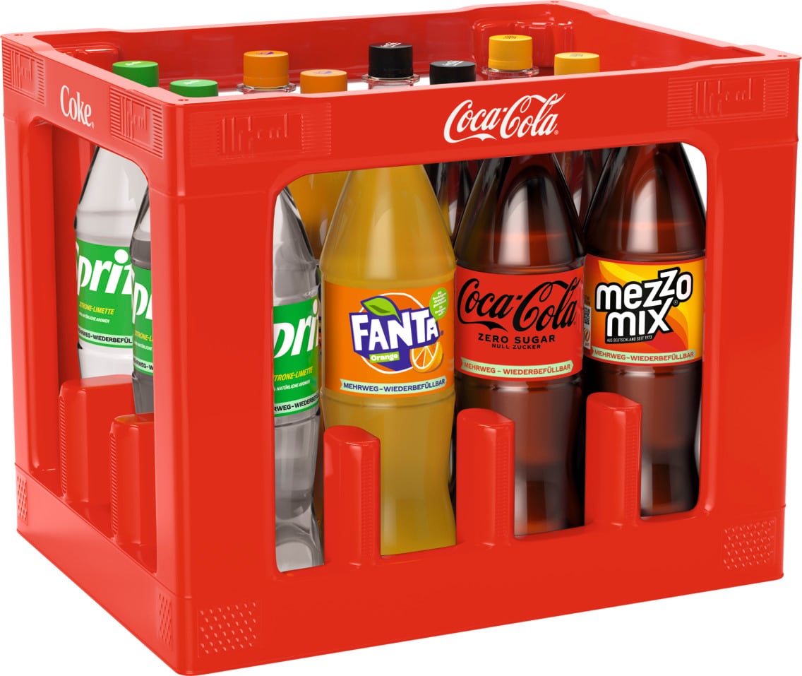 Coca-Cola*, Mezzo Mix*, Fanta, Sprite oder Lift