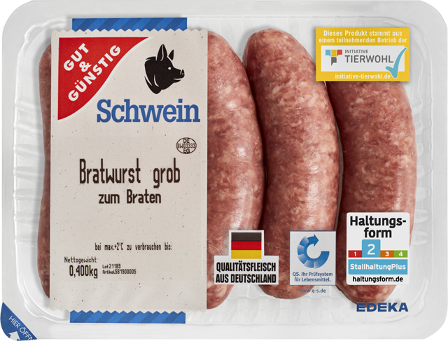 Gut & Günstig Frische grobe Bratwurst