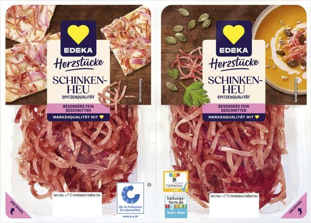 EDEKA Herzstücke Schinkenheu-Rohschinken geschnitten