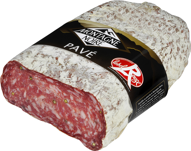 Französische Baguettesalami mit grünem Pfeffer 