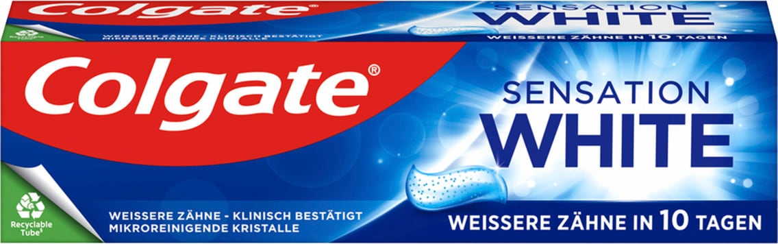 Colgate Sensation White oder Max Zahncreme