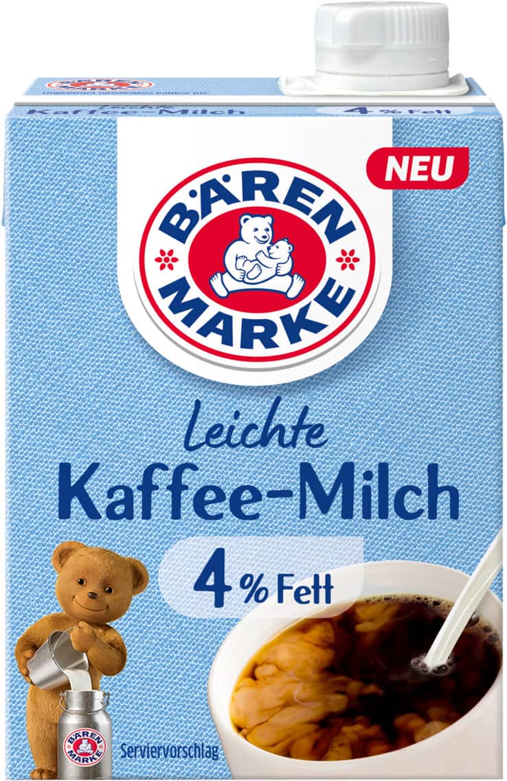 Bären Marke Leichte oder Genussvolle Kaffee-Milch