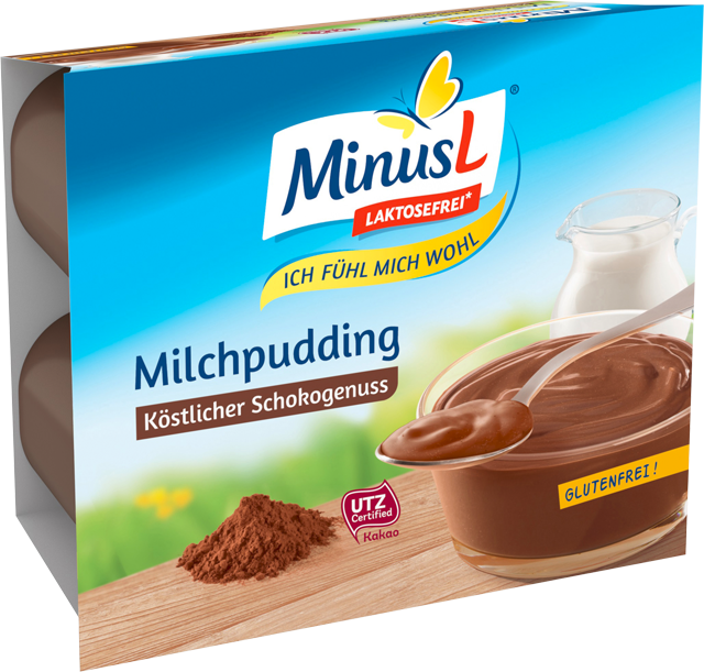 Minus L laktosefreier Milchpudding Schoko 