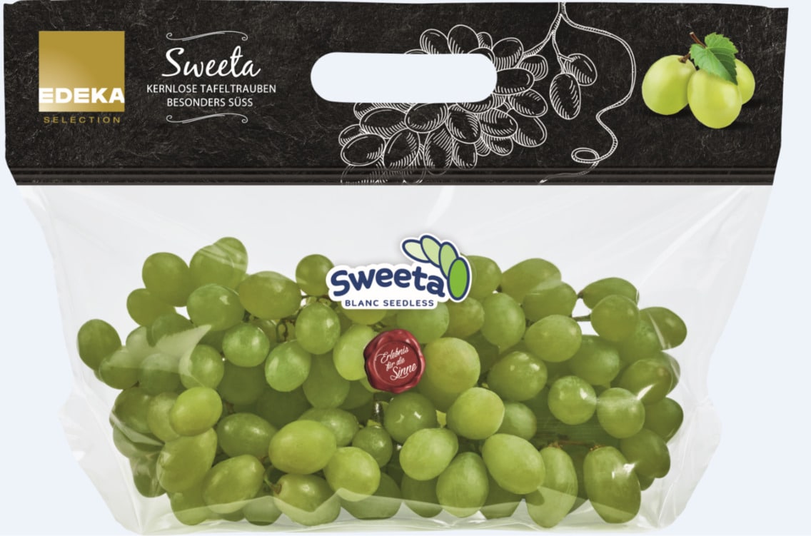 EDEKA Genussmomente Tafeltrauben hell "Blanc Seedless"