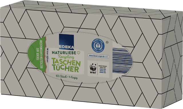 EDEKA Naturliebe Taschentücher Box Recycling