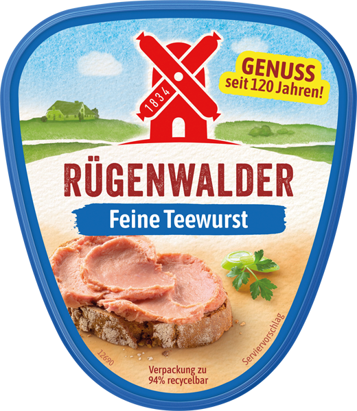 Rügenwalder Mühle Teewurst, Pommersche Gutsleberwurst oder Geflügelleberwurst