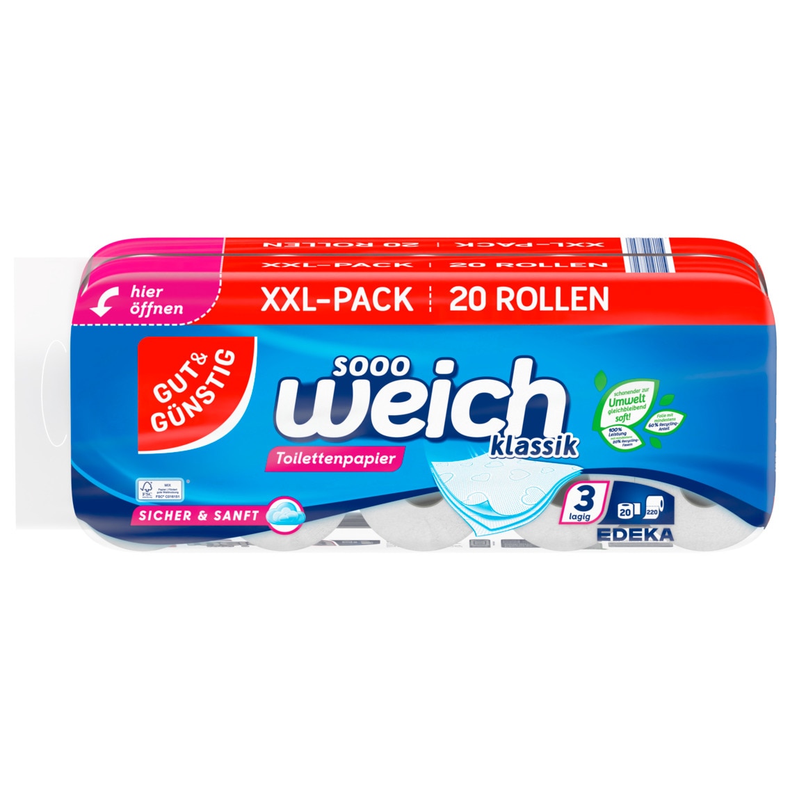 Gut & Günstig sooo weich klassik Toilettenpapier