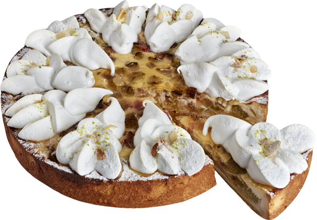 Rhabarbertorte mit Baiser