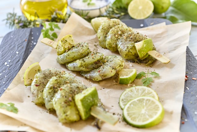Ab Dienstag an der Fisch Bedienungstheke: Garnelenspieße