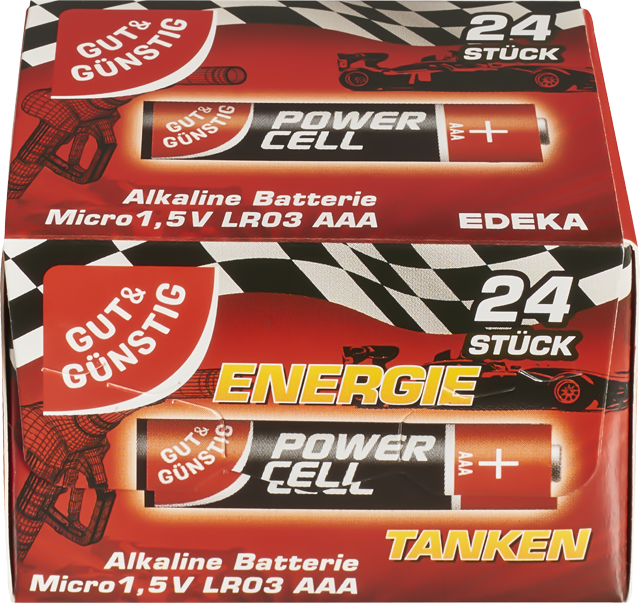 Gut & Günstig Alkaline Batterie Micro AAA oder Mignon AA