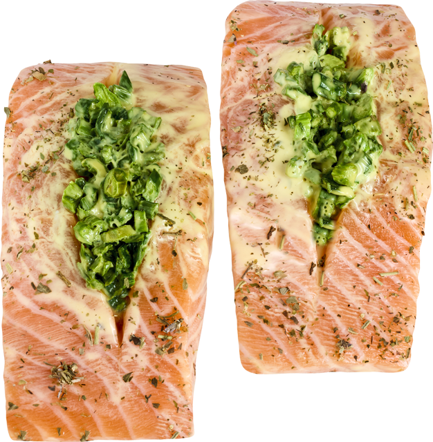 Ab Mittwoch erhältlich: Lachsfilet mit Spargel