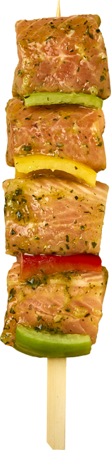 Lachs-Paprika-Spieße