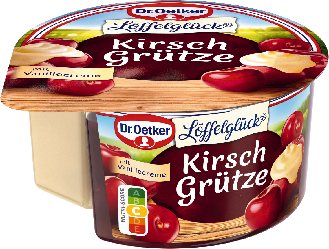 Dr. Oetker Grütze mit Soße, Pudding, Dessert oder Love it
