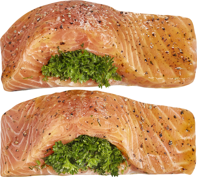 Ab Dienstag erhältlich: ¹Lachsfilets Kräuterbouquet