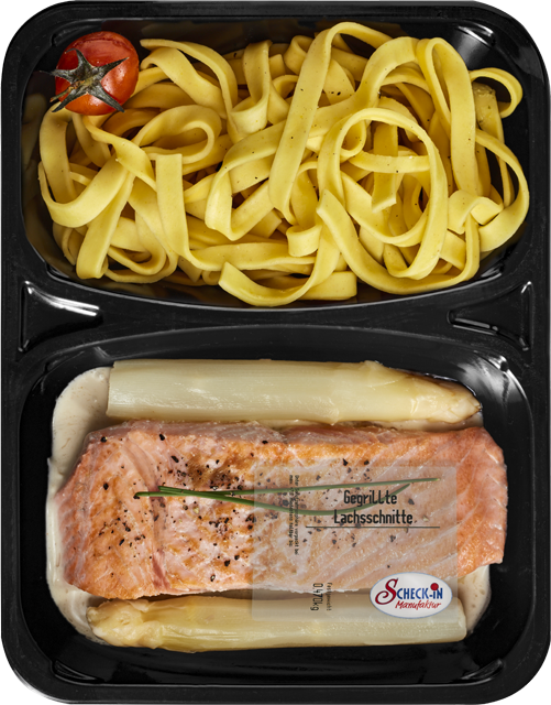 Lachsschnitte mit Spargel 