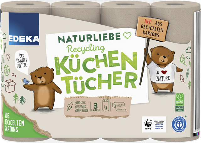 EDEKA Naturliebe Recycling Küchentücher