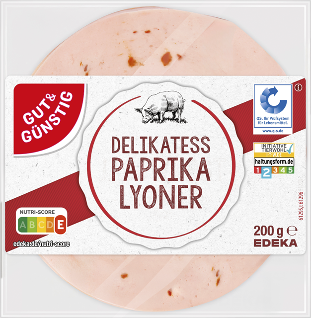 Gut & Günstig Paprika-Lyoner, Bierwurst oder Jagdwurst