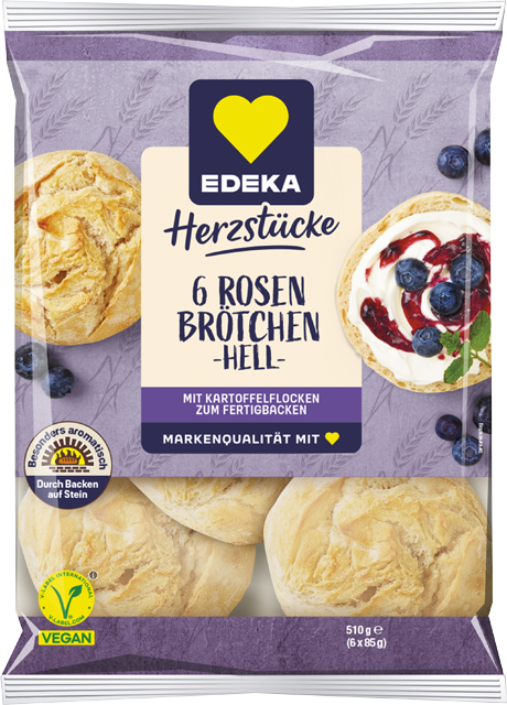 EDEKA Herzstücke Rosenbrötchen hell oder kernig