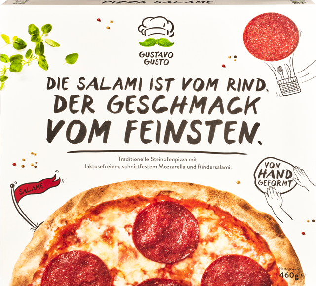 Gustavo Gusto Steinofen Pizza Salami 